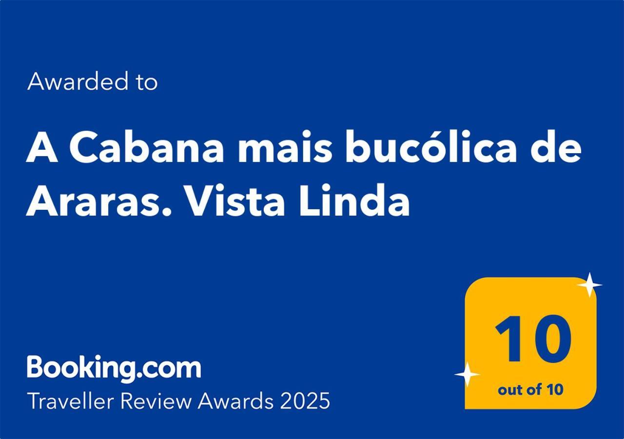 O Chale Mais Bucolico De Araras. Vista Linda Bagian luar foto